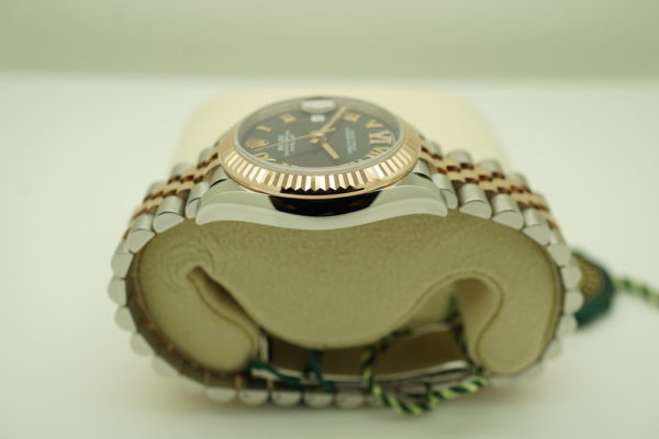 BRAND NEW Rolex 278271 DATEJUST 31 ROSE GOLD STEEL AUBERGINE VI DIAMONDS DIAL 2021 FULL SET - Image 4