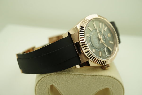 Rolex 326235 SKY-DWELLER 18K ROSE GOLD SLATE DIAL OYSTERFLEX 2021 FULL SET - Image 5