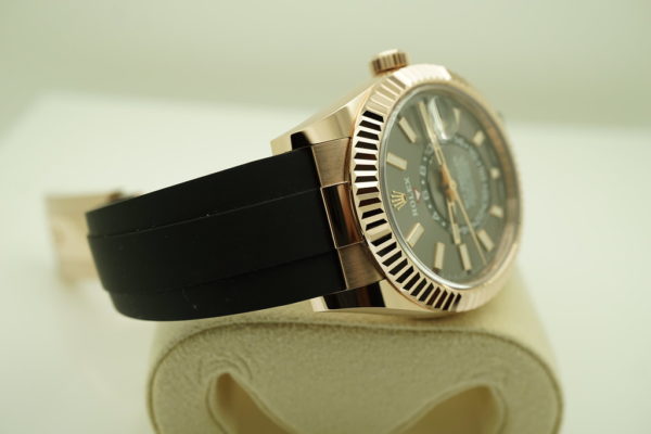 Rolex 326235 SKY-DWELLER 18K ROSE GOLD SLATE DIAL OYSTERFLEX 2021 FULL SET - Image 6