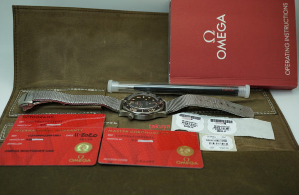 NEW Omega SEAMASTER DIVER 300M 007 JAMES BOND TITANIUM MESH BRACELET FULL SET - Image 2