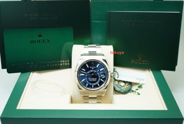 BRAND NEW Rolex 326934 SKY-DWELLER BLUE DIAL OYSTER BAND 2021 COMPLETE SET - Image 2