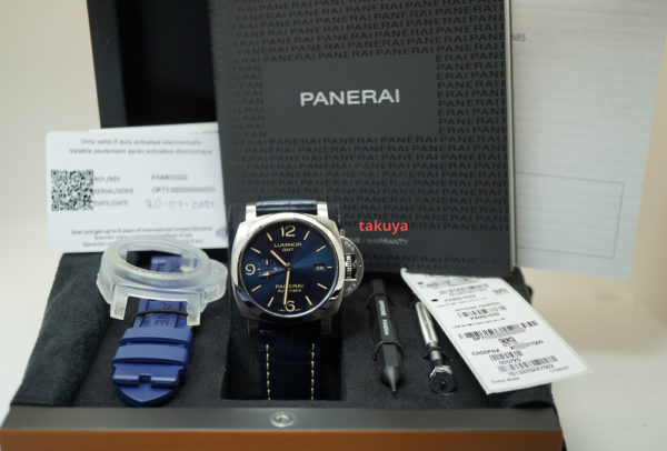 BRAND NEW Panerai PAM 1033 LUMINOR 1950 GMT BLUE DIAL 44MM 2021 COMPLETE SET - Image 2