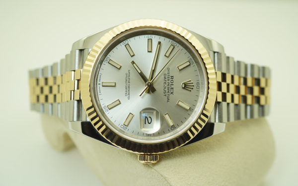 Rolex 126333 DATEJUST 41 18K TWO TONE FLUTED BEZEL SILVER DIAL JUBILEE 2019 FULL SET - Image 9