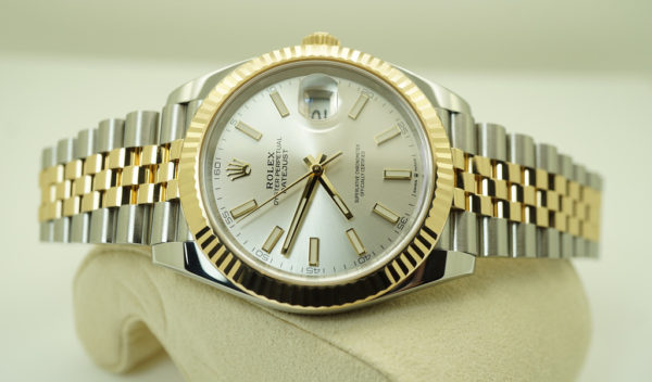 Rolex 126333 DATEJUST 41 18K TWO TONE FLUTED BEZEL SILVER DIAL JUBILEE 2019 FULL SET - Image 10