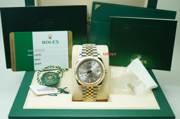 Rolex 126333 DATEJUST 41 18K TWO TONE FLUTED BEZEL SILVER DIAL JUBILEE 2019 FULL SET - Image 2