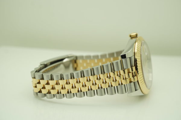 Rolex 126333 DATEJUST 41 18K TWO TONE FLUTED BEZEL SILVER DIAL JUBILEE 2019 FULL SET - Image 6