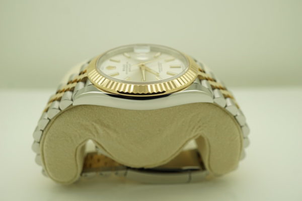 Rolex 126333 DATEJUST 41 18K TWO TONE FLUTED BEZEL SILVER DIAL JUBILEE 2019 FULL SET - Image 4