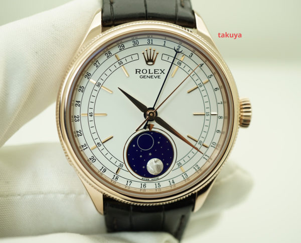 Rolex 50535 CELLINI MOONPHASE 18K EVEROSE GOLD 39MM 2020 WARRANTY FULL SET