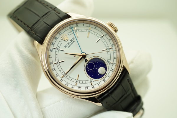 Rolex 50535 CELLINI MOONPHASE 18K EVEROSE GOLD 39MM 2020 WARRANTY FULL SET - Image 8