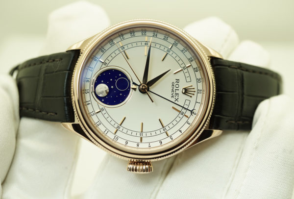 Rolex 50535 CELLINI MOONPHASE 18K EVEROSE GOLD 39MM 2020 WARRANTY FULL SET - Image 9