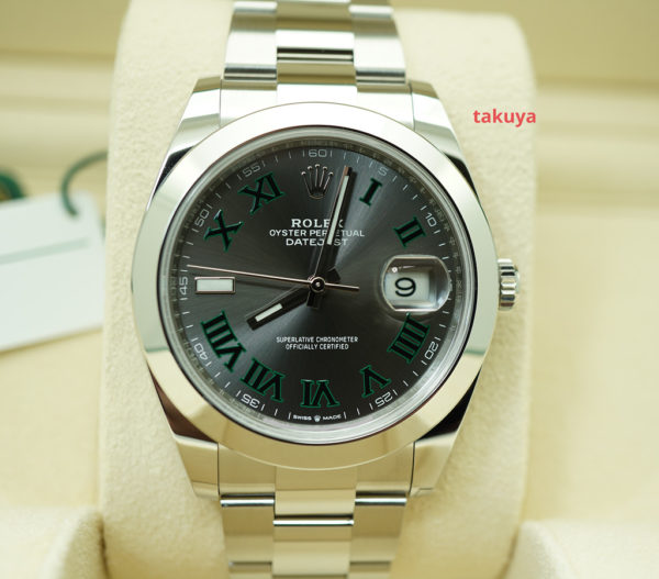 BRAND NEW Rolex 126300 DATEJUST 41 WIMBLEDON DIAL OYSTER BAND 2021 COMPLETE SET