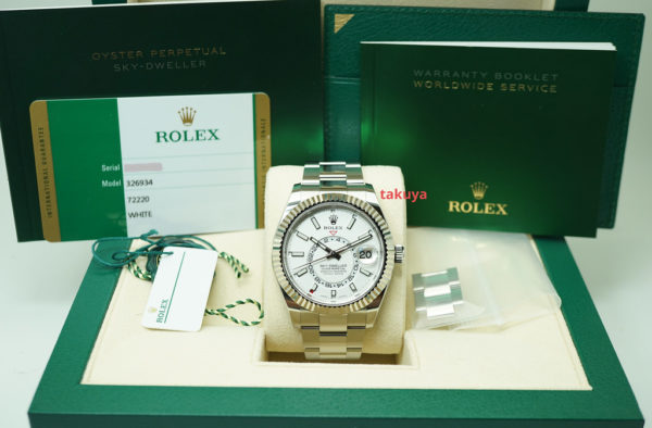 Rolex 326934 SKY-DWELLER STAINLESS STEEL WHITE DIAL 2019 COMPLETE SET - Image 2