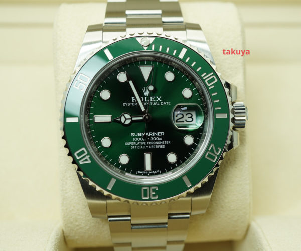 MINT Rolex 116610LV SUBMARINER HULK GREEN DIAL BEZEL 2018 WARRANTY FULL SET
