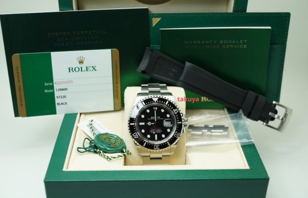 Rolex 126600 SEA-DWELLER 43MM CYCLOPS RED TEXT 2018 WARRANTY FULL SET - Image 2