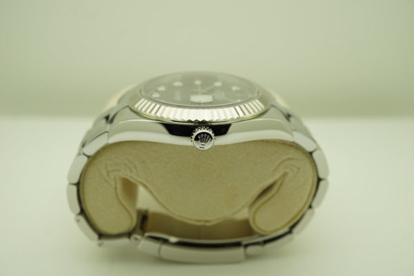 Rolex 116334 DATEJUST 2 FLUTED BEZEL RHODIUM DIAMOND DIAL RANDOM SERIAL FULL SET - Image 3