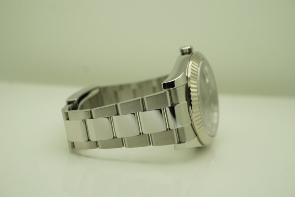 Rolex 116334 DATEJUST 2 FLUTED BEZEL RHODIUM DIAMOND DIAL RANDOM SERIAL FULL SET - Image 6