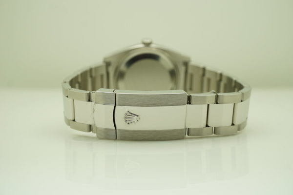 NEW Rolex 115200 OYSTER PERPETUAL DATE 34 BLUE STICK DIAL 2020 WARRANTY FULL SET - Image 7