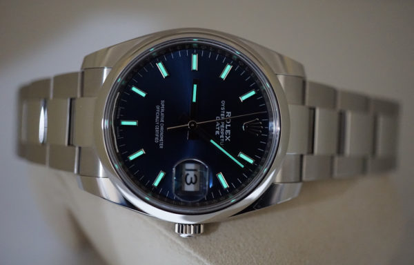 NEW Rolex 115200 OYSTER PERPETUAL DATE 34 BLUE STICK DIAL 2020 WARRANTY FULL SET - Image 11