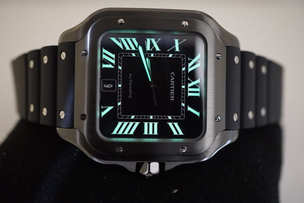 MINT Cartier SANTOS DE CARTIER LARGE MODEL BLACK ADLC AUTOMATIC 2021 FULL SET - Image 10