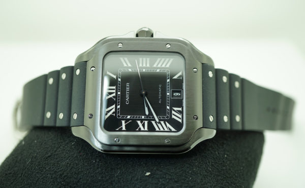MINT Cartier SANTOS DE CARTIER LARGE MODEL BLACK ADLC AUTOMATIC 2021 FULL SET - Image 9