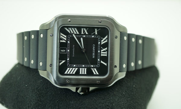 MINT Cartier SANTOS DE CARTIER LARGE MODEL BLACK ADLC AUTOMATIC 2021 FULL SET - Image 8