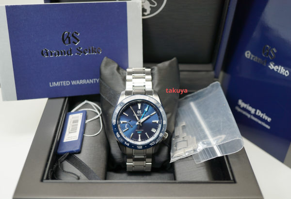 Grand Seiko SPORT COLLECTION SPRING DRIVE GMT SBGE255 BLUE 2020 FULL SET - Image 2