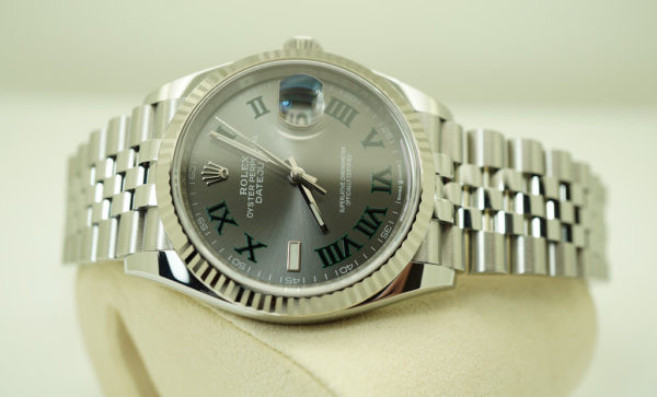 Rolex 126234 DATEJUST FLUTED BEZEL WIMBLEDON DIAL JUBILEE BAND 2021 FULL SET - Image 10