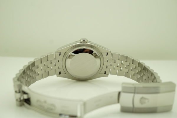Rolex 126234 DATEJUST FLUTED BEZEL WIMBLEDON DIAL JUBILEE BAND 2021 FULL SET - Image 8