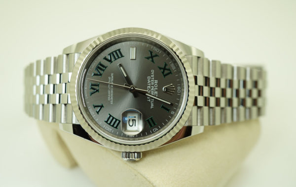Rolex 126234 DATEJUST FLUTED BEZEL WIMBLEDON DIAL JUBILEE BAND 2021 FULL SET - Image 9