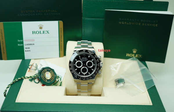 Rolex 116500LN COSMOGRAPH DAYTONA CERAMIC BEZEL BLACK DIAL 2019 FULL SET - Image 2