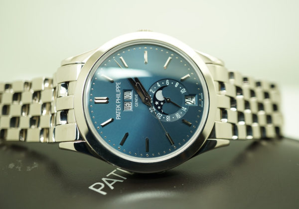 Patek PHILIPPE 5396/1G ANNUAL CALENDAR WHITE GOLD BLUE DIAL BOXES PAPERS - Image 11