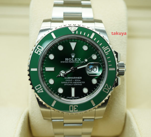 Rolex 116610LV SUBMARINER HULK GREEN DIAL BEZEL 2018 WARRANTY FULL SET
