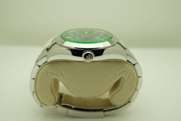 MINT Rolex 116400GV MILGAUSS GREEN CRYSTAL Z BLUE DIAL 2021 WARRANTY FULL SET - Image 3