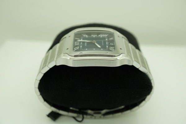 BRAND NEW Cartier SANTOS DE CARTIER LARGE STEEL BLUE DIAL 2021 MODEL COMPLETE SET - Image 4