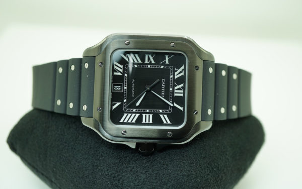 BRAND NEW Cartier SANTOS DE CARTIER LARGE MODEL BLACK ADLC AUTOMATIC 2021 FULL SET - Image 7