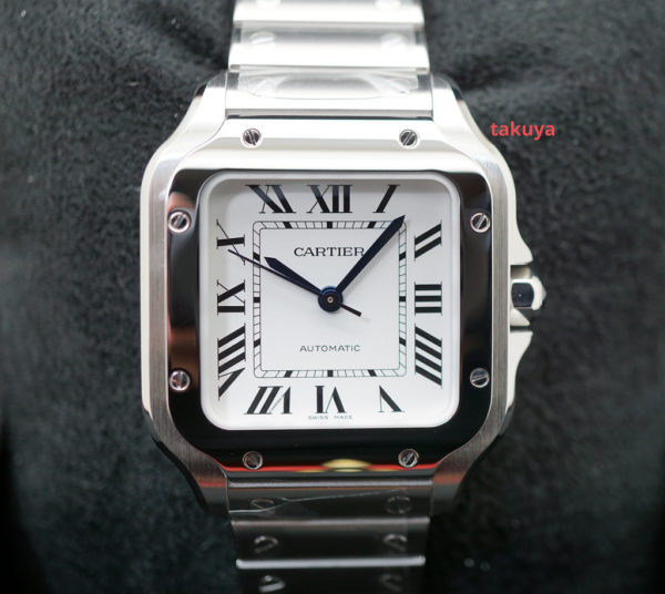 BRAND NEW Cartier SANTOS DE CARTIER MEDIUM MODEL AUTOMATIC STEEL 2021 FULL SET