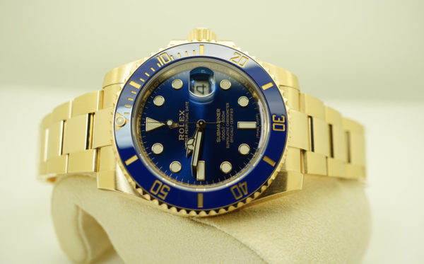 Rolex 116618LB SUBMARINER YELLOW GOLD SUNBURST BLUE DIAL 2020 WARRANTY FULL SET - Image 10