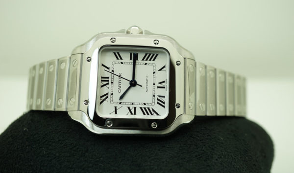 BRAND NEW Cartier SANTOS DE CARTIER MEDIUM MODEL AUTOMATIC STEEL 2021 FULL SET - Image 8