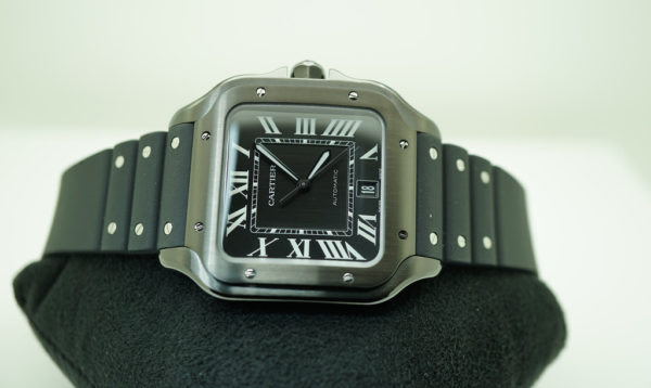 BRAND NEW Cartier SANTOS DE CARTIER LARGE MODEL BLACK ADLC AUTOMATIC 2021 FULL SET - Image 8