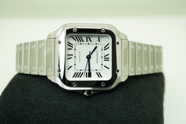 BRAND NEW Cartier SANTOS DE CARTIER MEDIUM MODEL AUTOMATIC STEEL 2021 FULL SET - Image 7