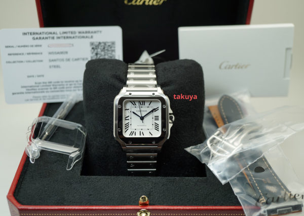 BRAND NEW Cartier SANTOS DE CARTIER MEDIUM MODEL AUTOMATIC STEEL 2021 FULL SET - Image 2