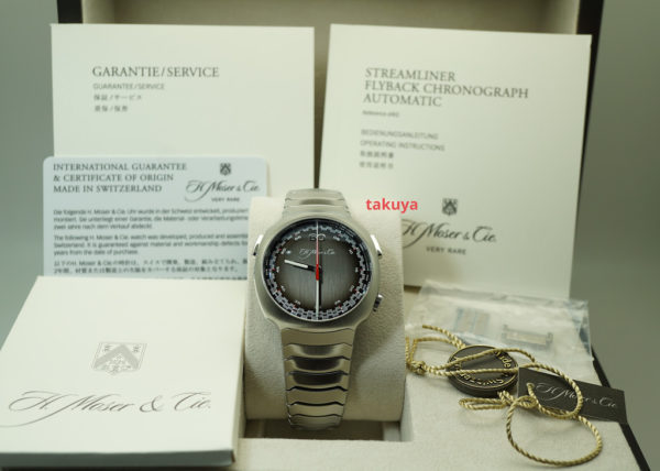 H. Moser & Cie STREAMLINER FLYBACK CHRONOGRAPH GREY FUME DIAL LIMITED EDITION FULL SET - Image 2