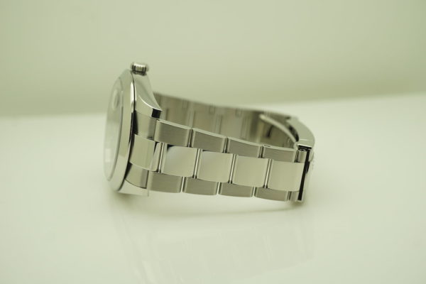 Rolex 126300 DATEJUST 41 BLUE STICK DIAL OYSTER BAND 2021 WARRANTY FULL SET - Image 5