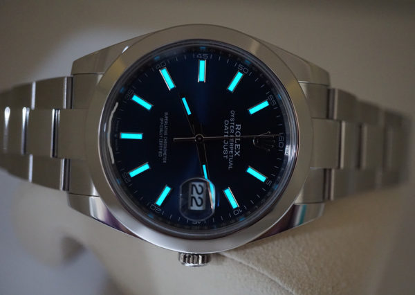 Rolex 126300 DATEJUST 41 BLUE STICK DIAL OYSTER BAND 2021 WARRANTY FULL SET - Image 11