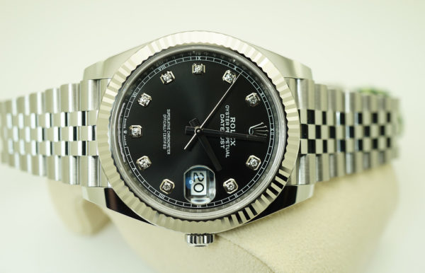 BRAND NEW Rolex 126334 DATEJUST 41 FLUTED BEZEL BLACK DIAMOND DIAL 2021 FULL SET - Image 9