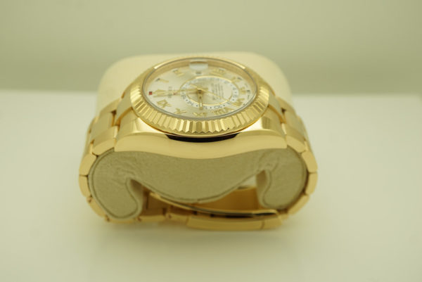 Rolex 326938 SKY-DWELLER 18K YELLOW GOLD SILVER ROMAN DIAL 2017 FULL SET - Image 4