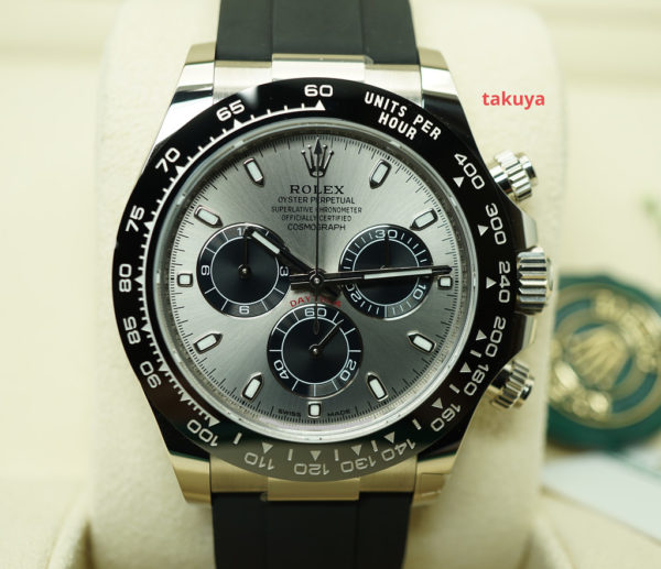 BRAND NEW Rolex 116519LN DAYTONA 18K WHITE GOLD OYSTERFLEX STEEL DIAL 2021 FULL SET