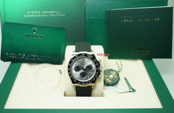 BRAND NEW Rolex 116519LN DAYTONA 18K WHITE GOLD OYSTERFLEX STEEL DIAL 2021 FULL SET - Image 2