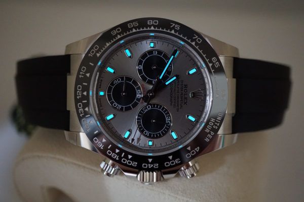 BRAND NEW Rolex 116519LN DAYTONA 18K WHITE GOLD OYSTERFLEX STEEL DIAL 2021 FULL SET - Image 9