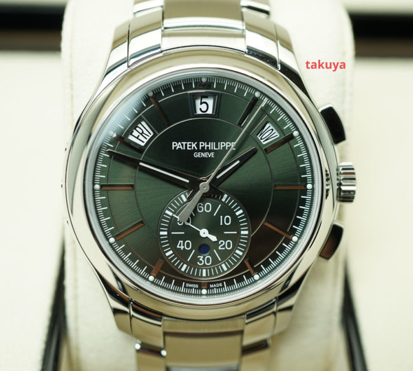 BRAND NEW Patek PHILIPPE 5905/1A ANNUAL CALENDAR CHRONOGRAPH OLIVE GREEN DIAL 2021 FULL SET